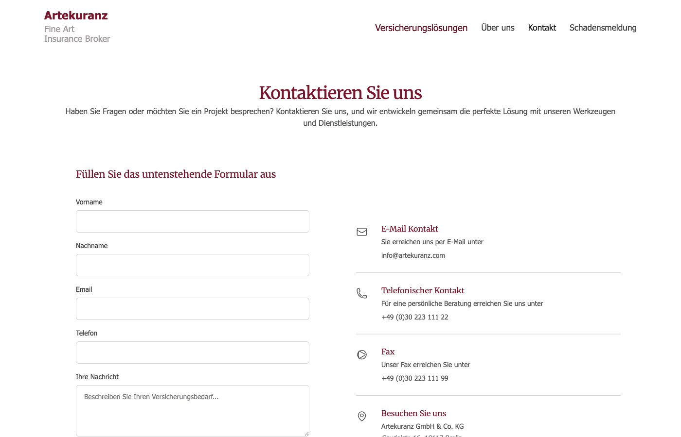 Kontaktformular