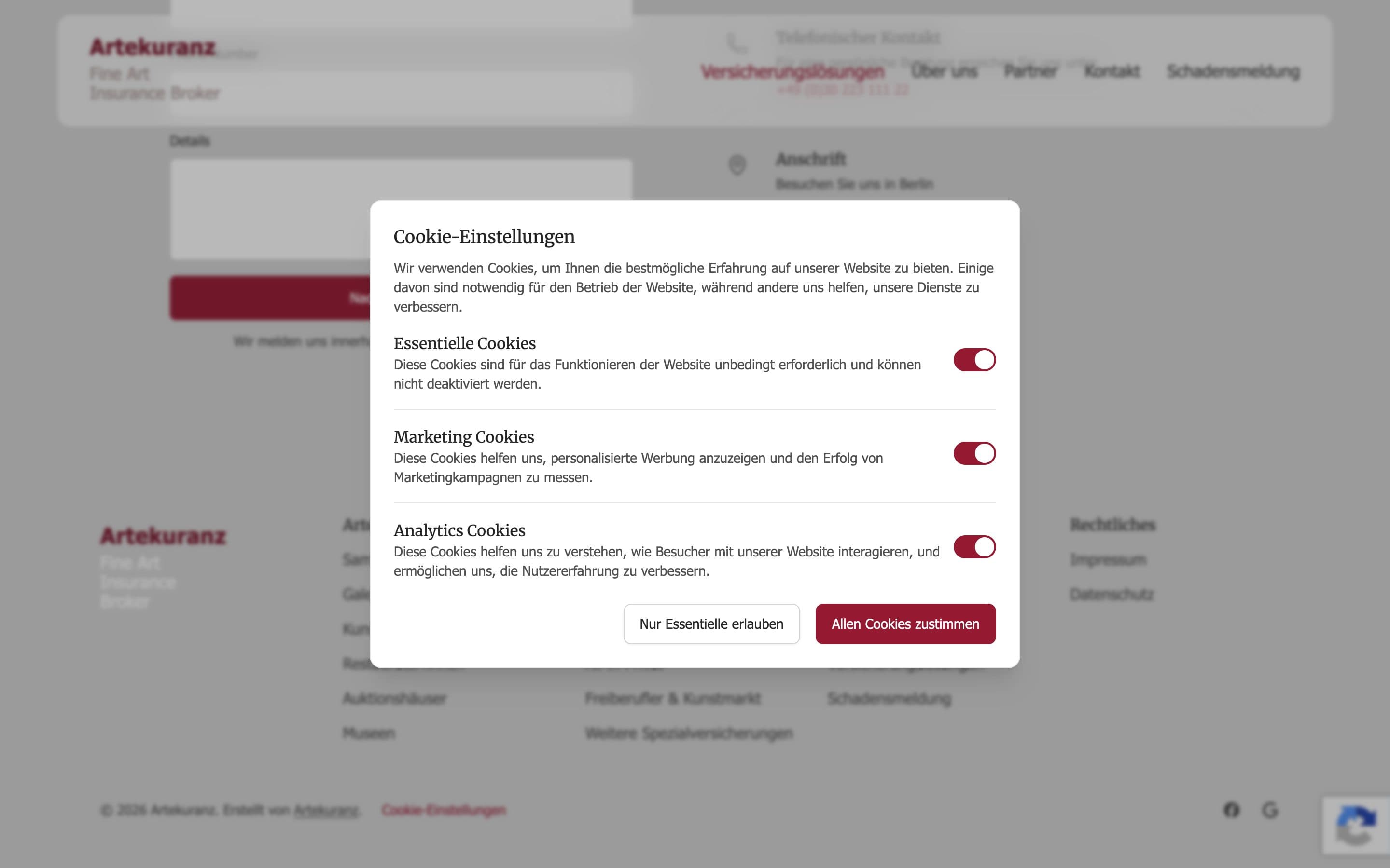 Versicherungslösungen Übersicht