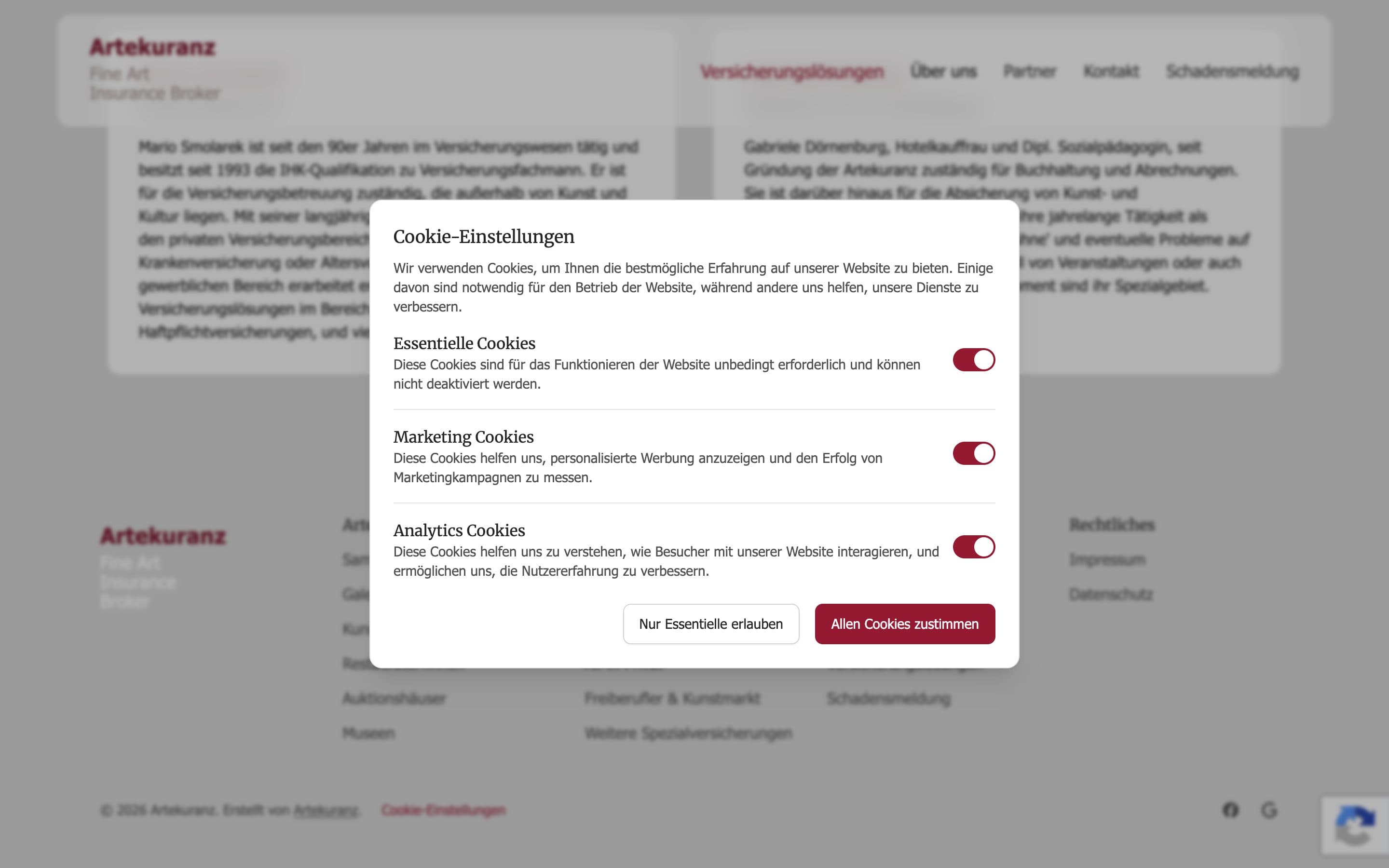 Über Artekuranz