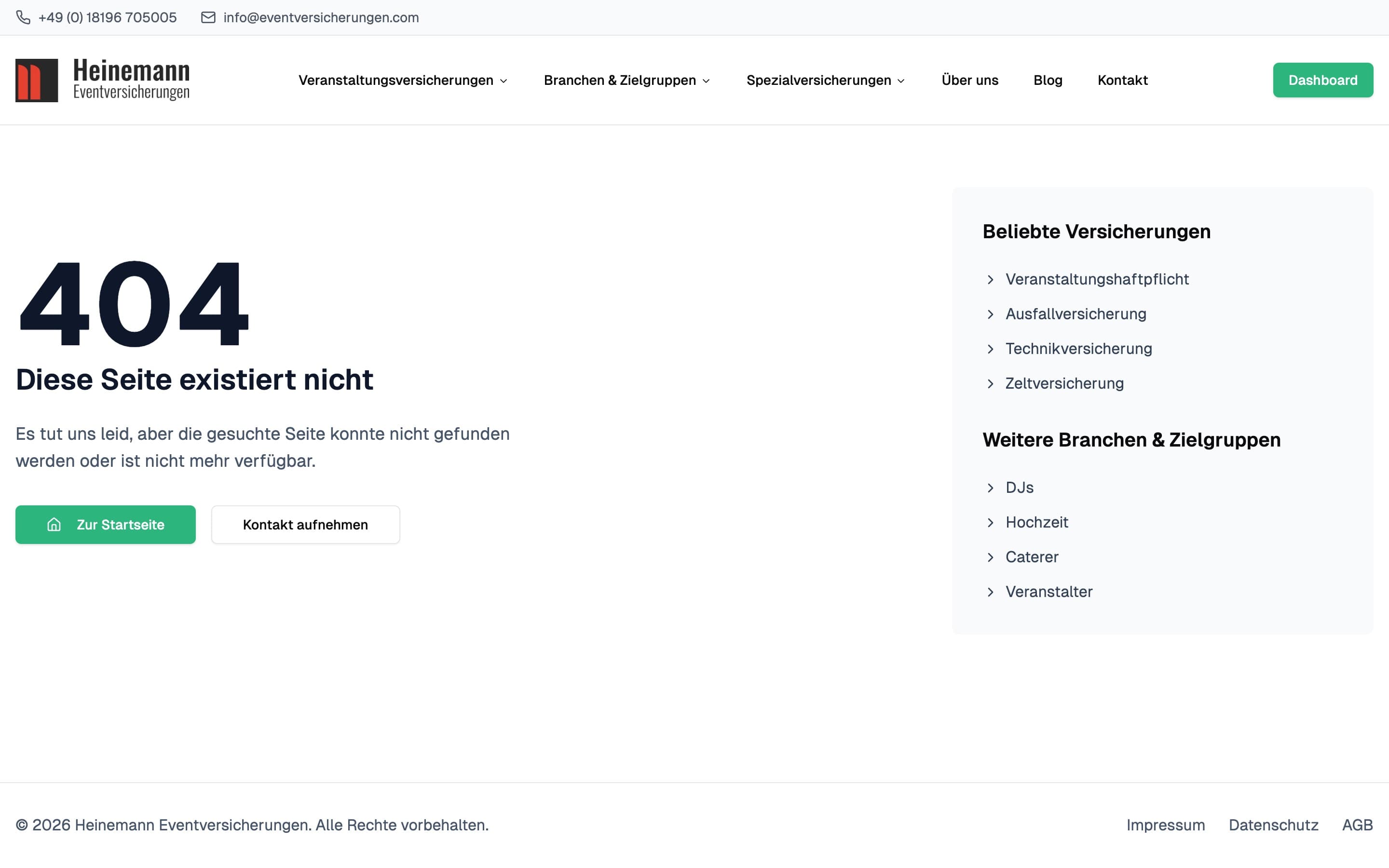 Versicherungen Übersicht
