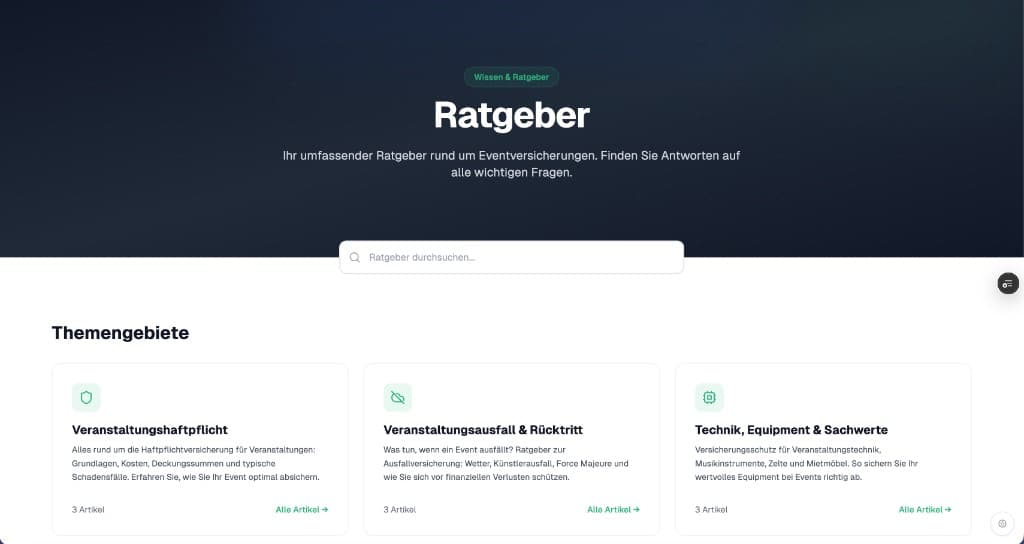 Ratgeber-Übersicht