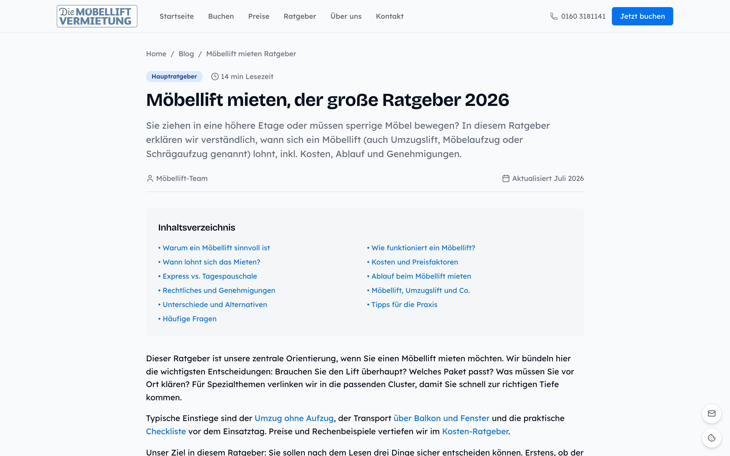 Möbellift Ratgeber